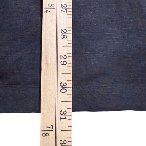 CUBAVERA Men's Linen Blend No Pocket Guayabera Shirt Size Large Black - Picture 15 of 16